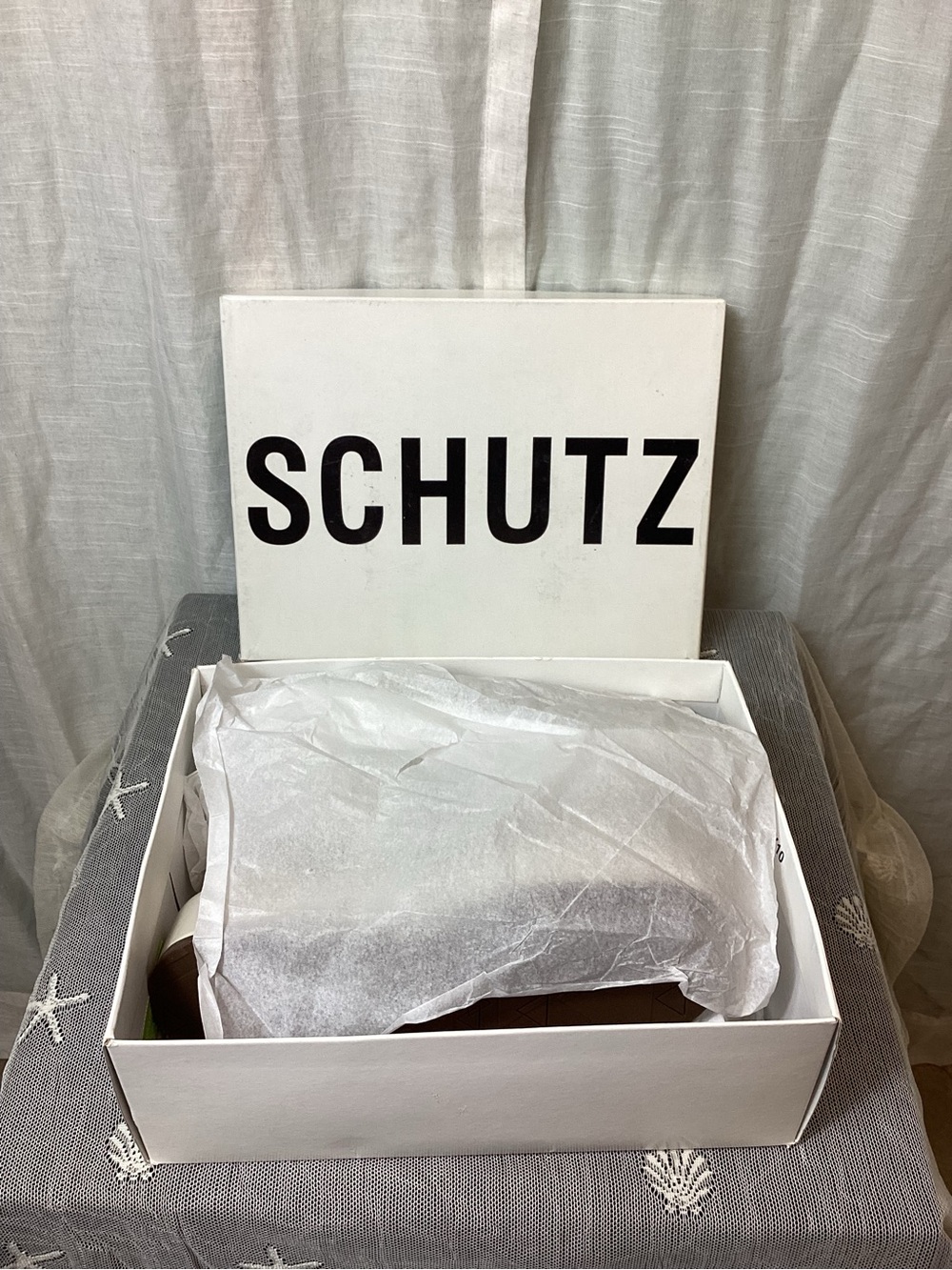 NWT SCHUTZ Evereve Wavy Ankle Strap Platform Sandals- Pearl; Size: 7B - Picture 11 of 12